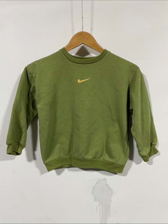 Nike Other - Nike Olive Green Crewneck with Yellow center Swoosh